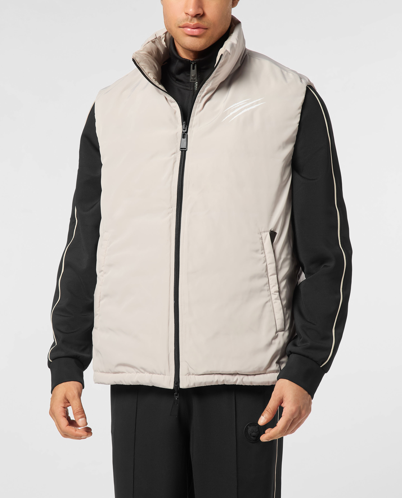 Kremowa dwustronna kamizelka puchowa - Image #2