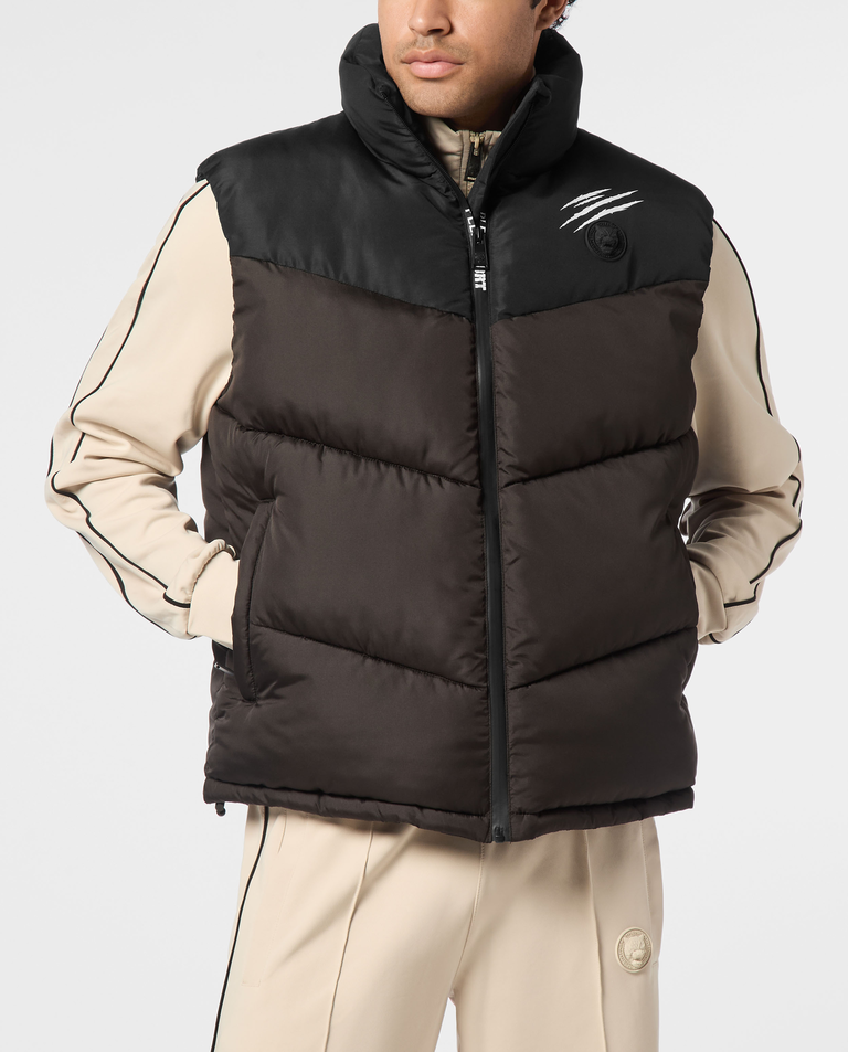 Brązowa kamizelka puchowa