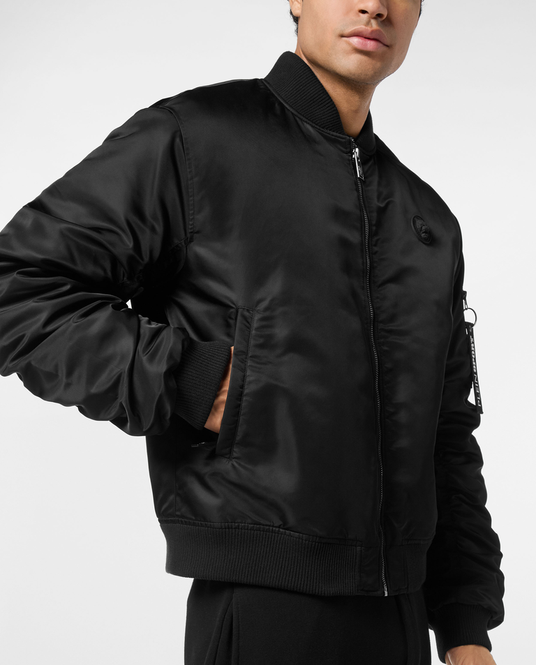 Czarna kurtka bomberka - Image #4