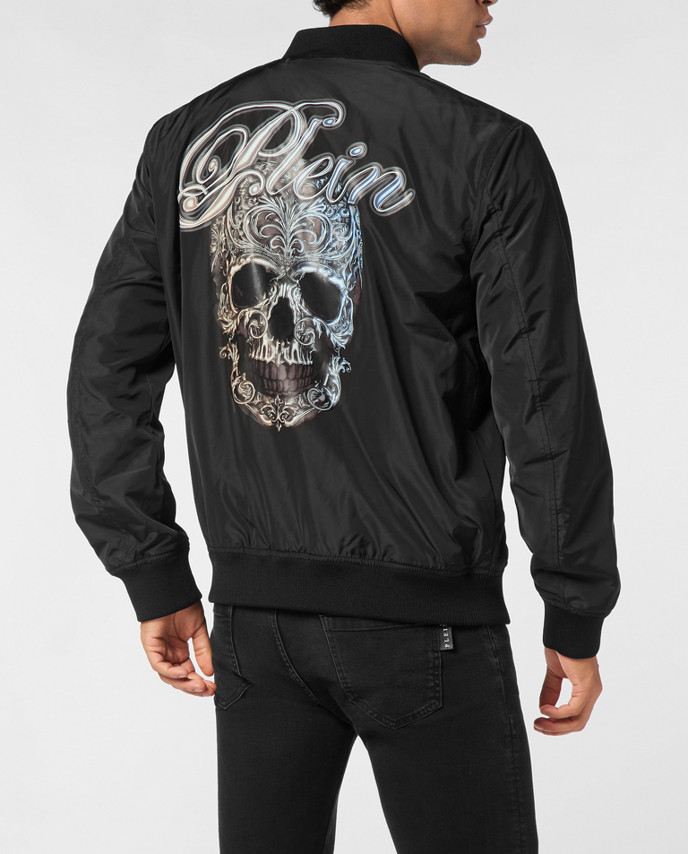 Czarna kurtka bomberka Skull Degrade - Image #2
