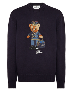 Granatowy sweter Reception Teddy - Image #1