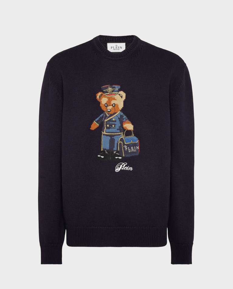 Granatowy sweter Reception Teddy
