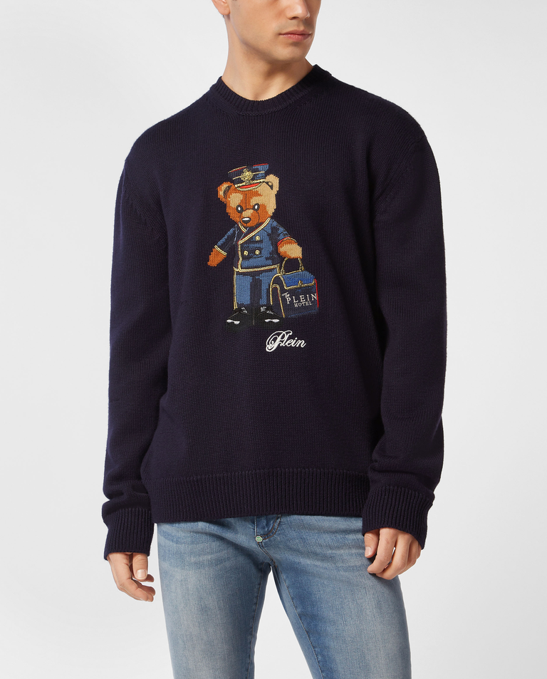 Granatowy sweter Reception Teddy - Image #0