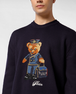 Granatowy sweter Reception Teddy - Image #4