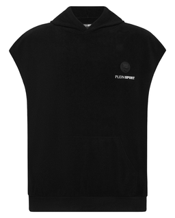 Czarna kamizelka z kapturem - Image #1