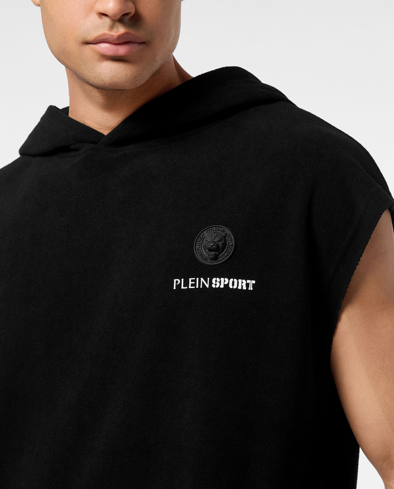 Czarna kamizelka z kapturem - Image #4