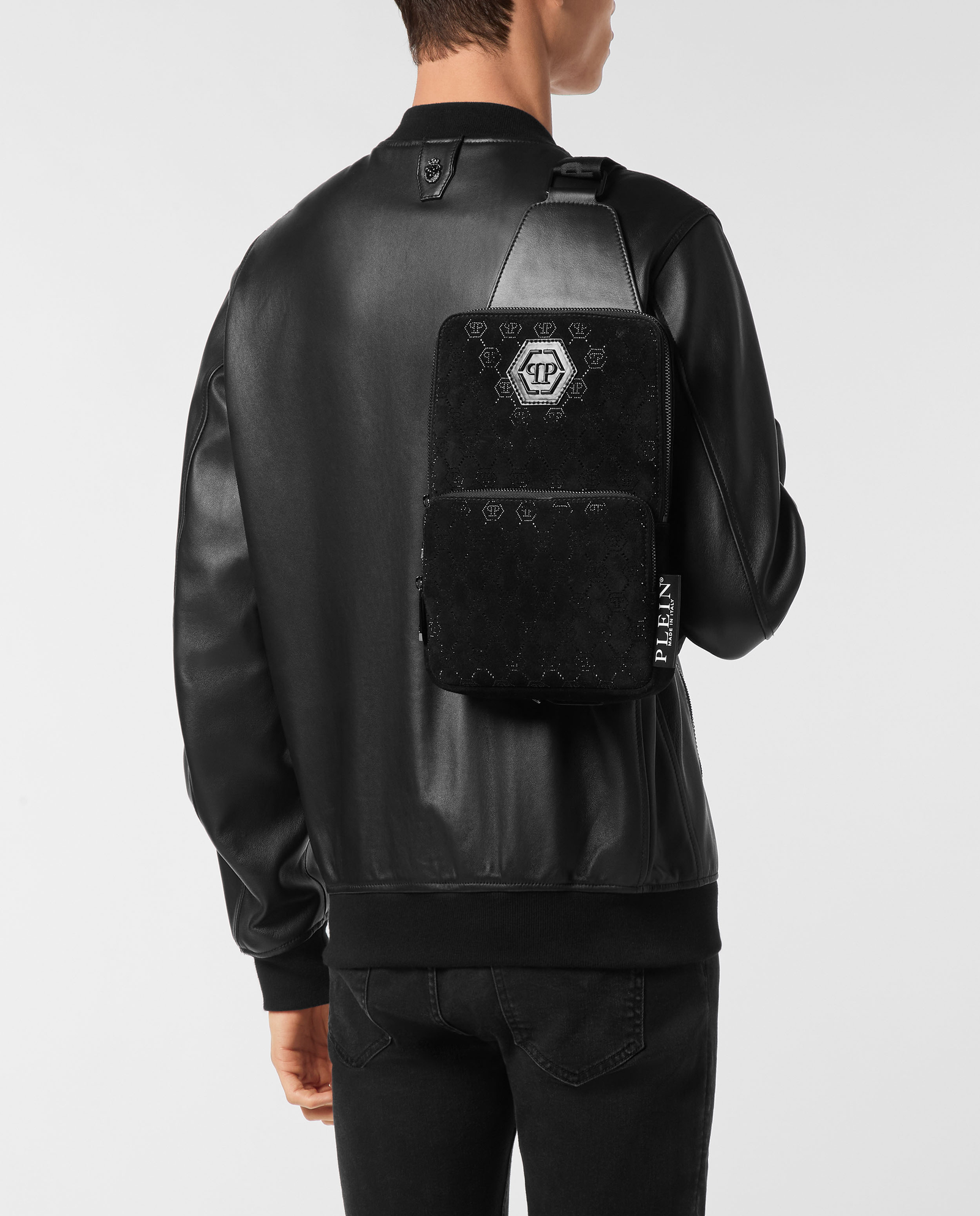 Czarna torebka crossbody Monogram Strass - Image #1