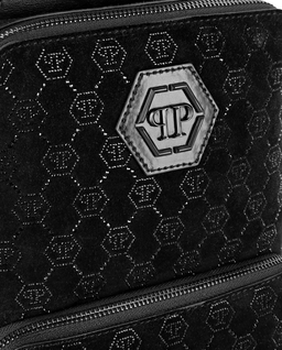 Czarna torebka crossbody Monogram Strass - Image #4