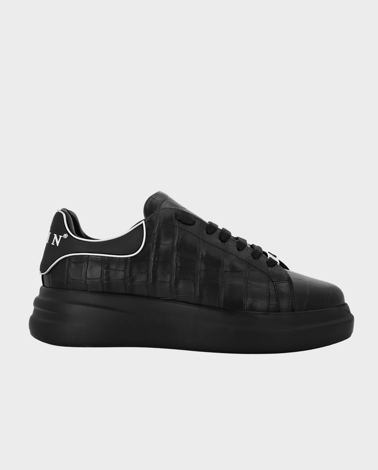 Czarne sneakersy z tłoczonej skóry - Image #0