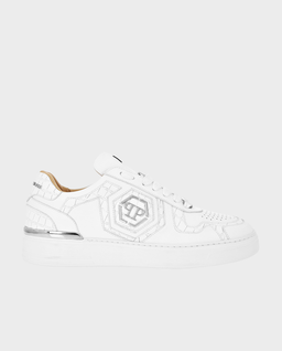 Białe skórzane sneakersy Low Top - Image #0
