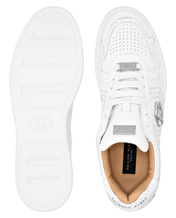 Białe skórzane sneakersy Low Top - Image #3