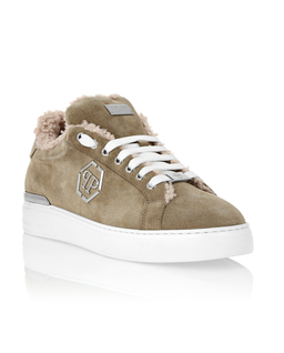 Zamszowe sneakersy z ociepleniem - Image #1
