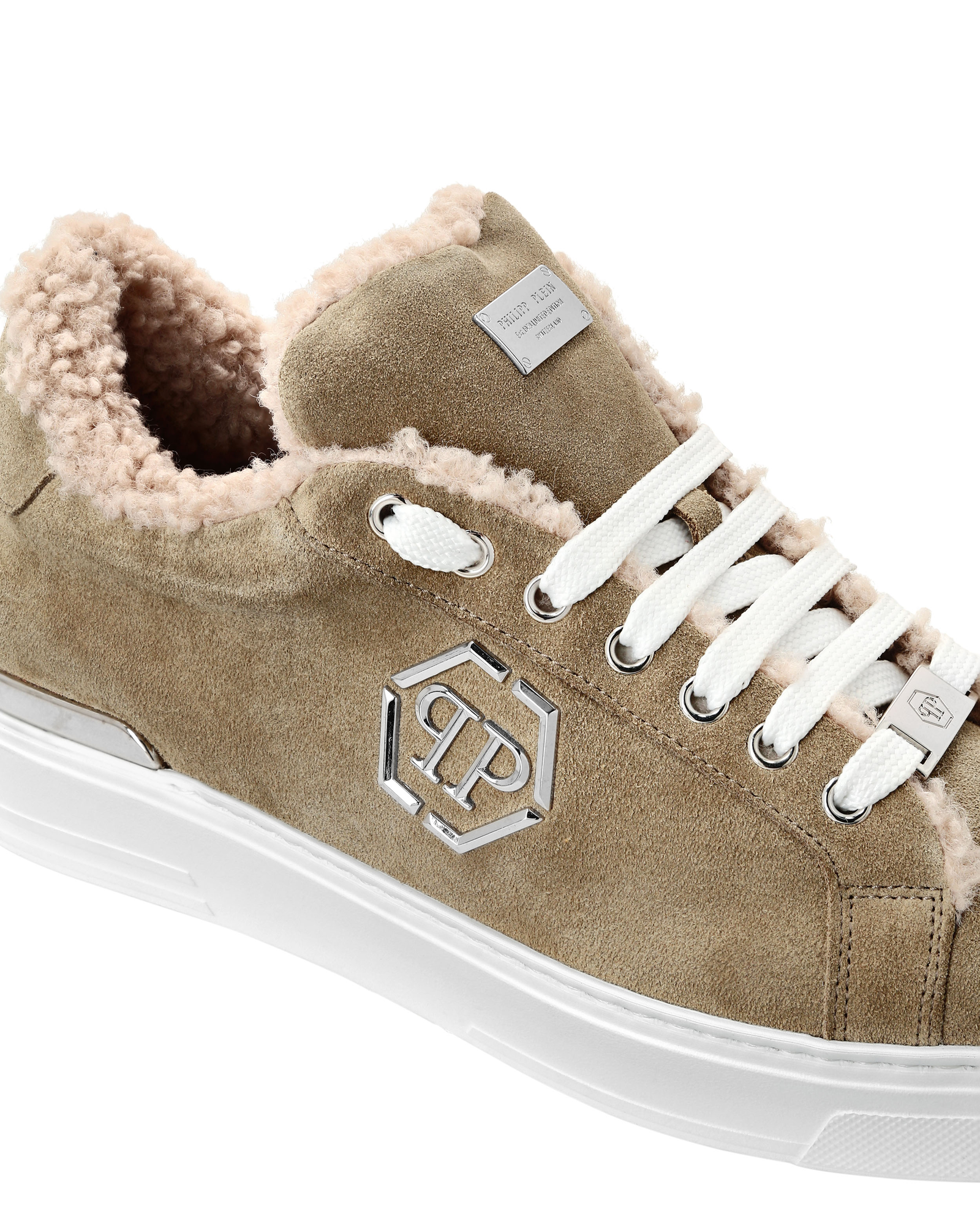 Zamszowe sneakersy z ociepleniem - Image #3