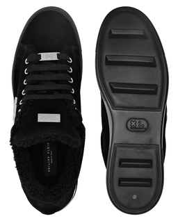 Zamszowe sneakersy z ociepleniem - Image #3