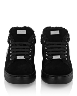 Zamszowe sneakersy z ociepleniem - Image #6