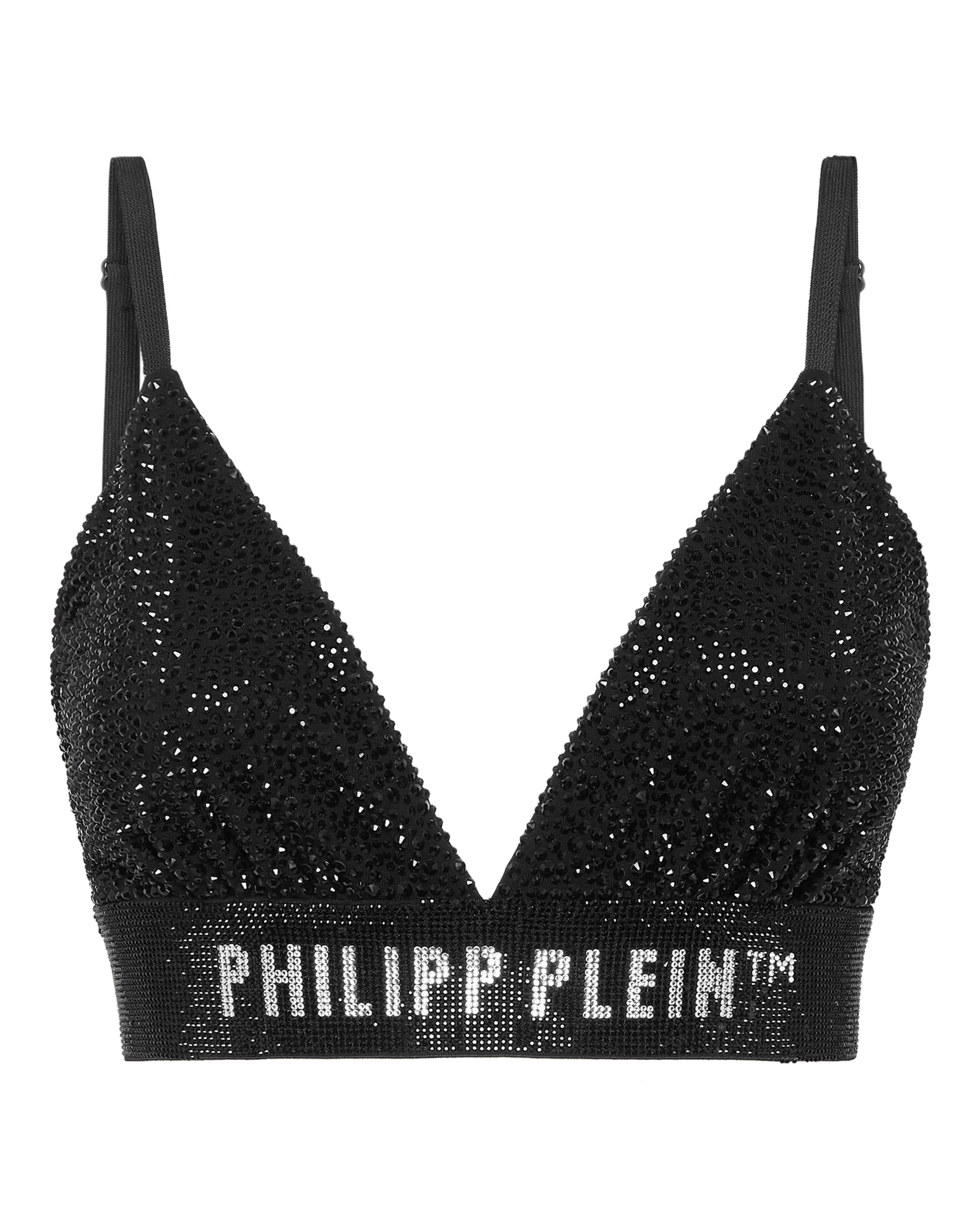 Czarny top z kryształkami - Image #1