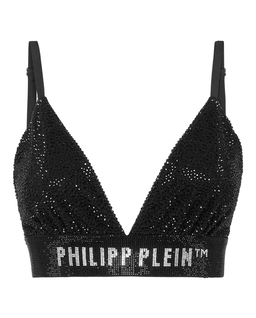 Czarny top z kryształkami - Image #1