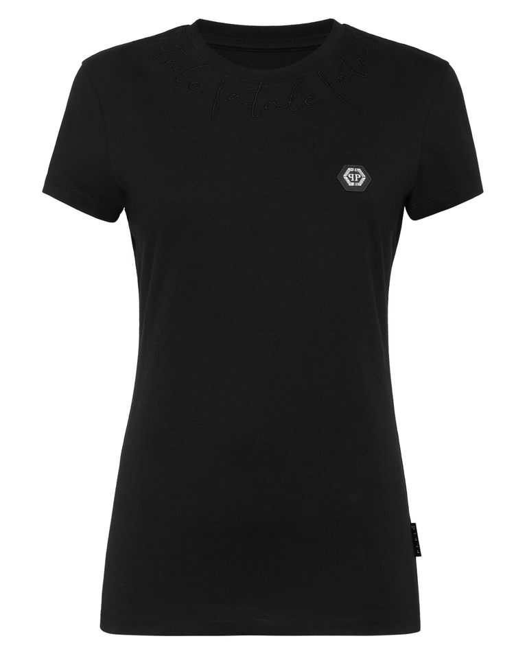 Bawełniany t-shirt Logo Fatale - Image #4