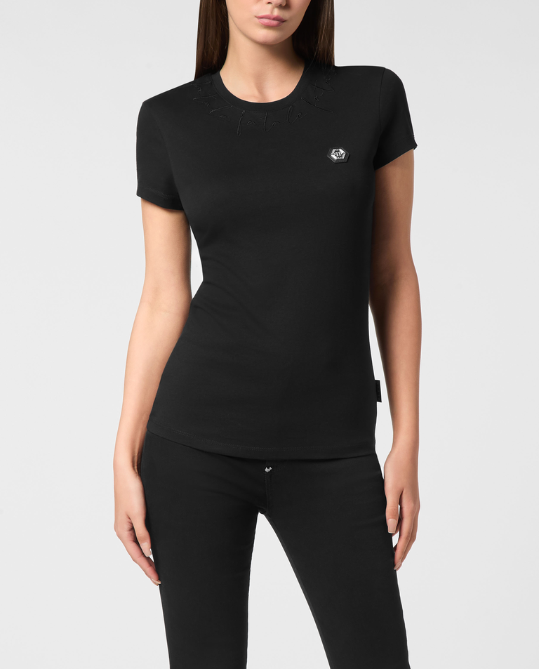 Bawełniany t-shirt Logo Fatale