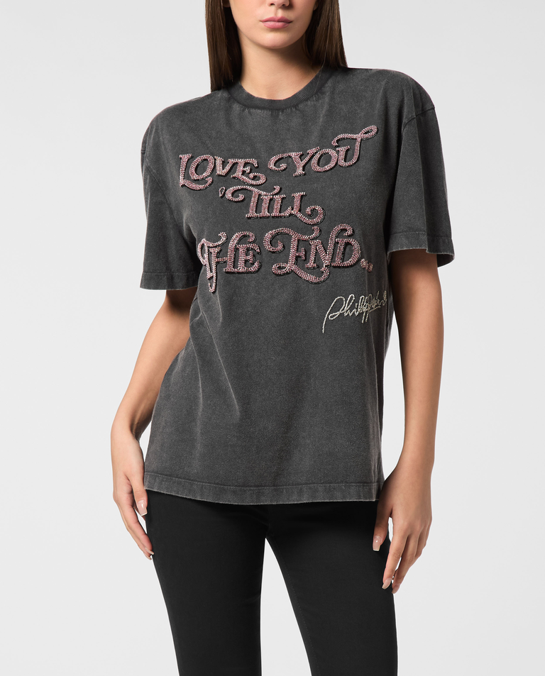 Bawełniana koszulka z odkrytymi plecami