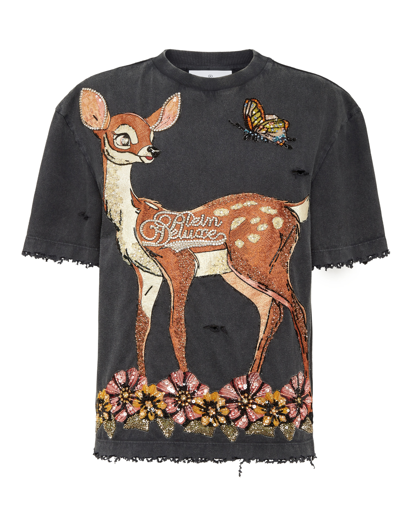 Czarny T-Shirt Fairy z nadrukiem - Image #1