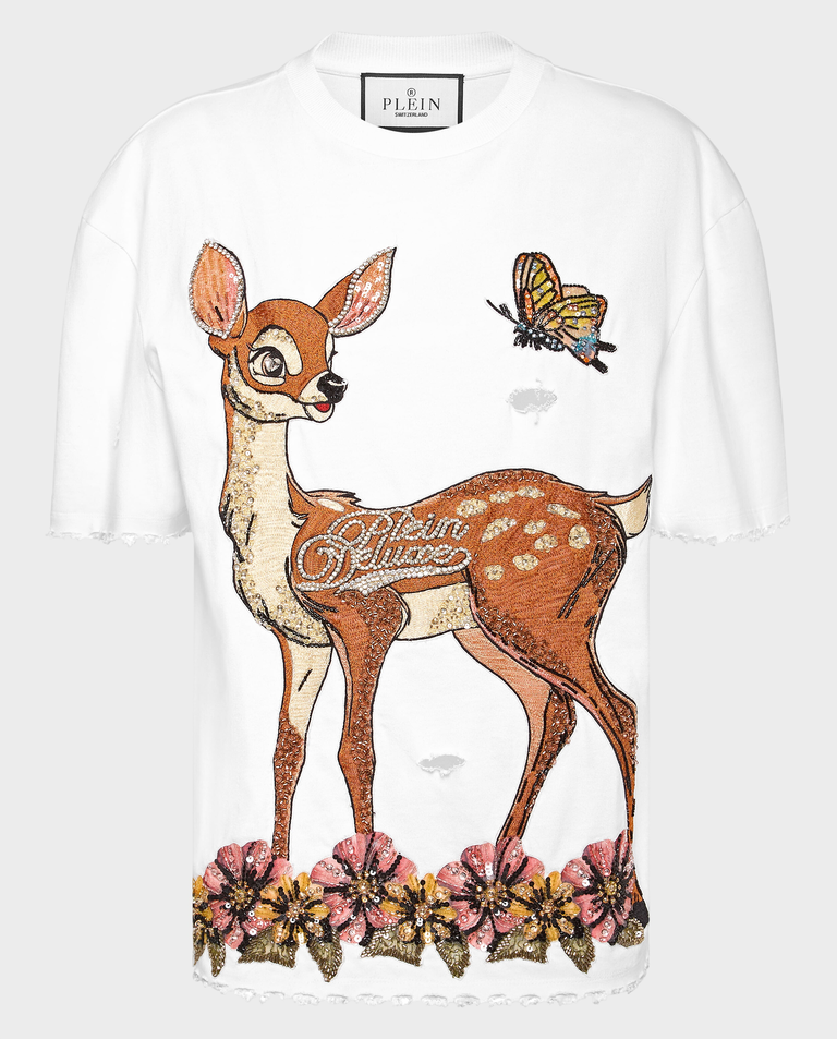 Biały T-Shirt Fairy z nadrukiem
