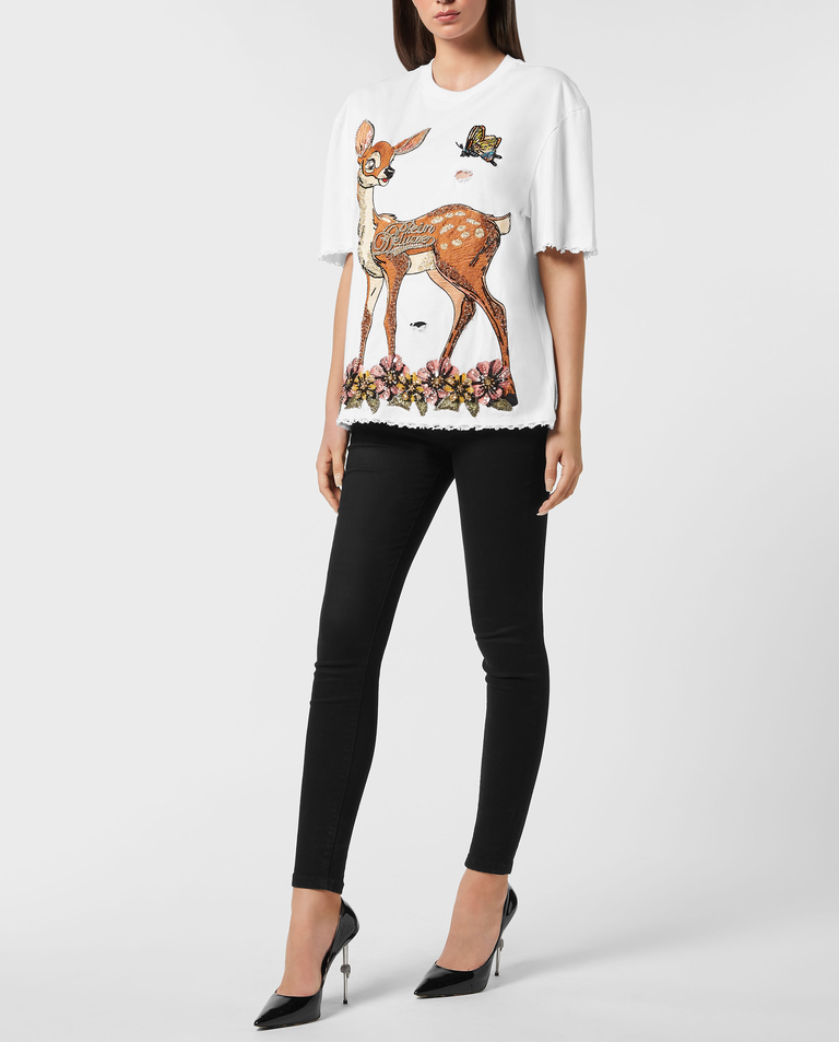 Biały T-Shirt Fairy z nadrukiem - Image #2