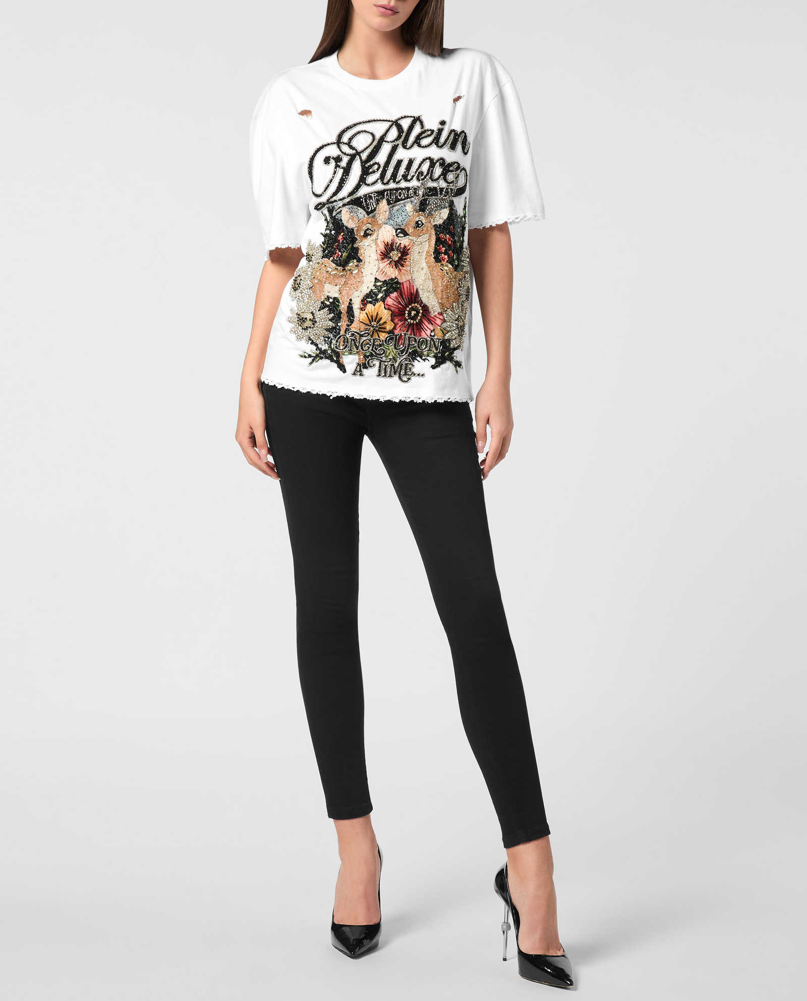 Biały t-shirt Fairy z nadrukiem - Image #2