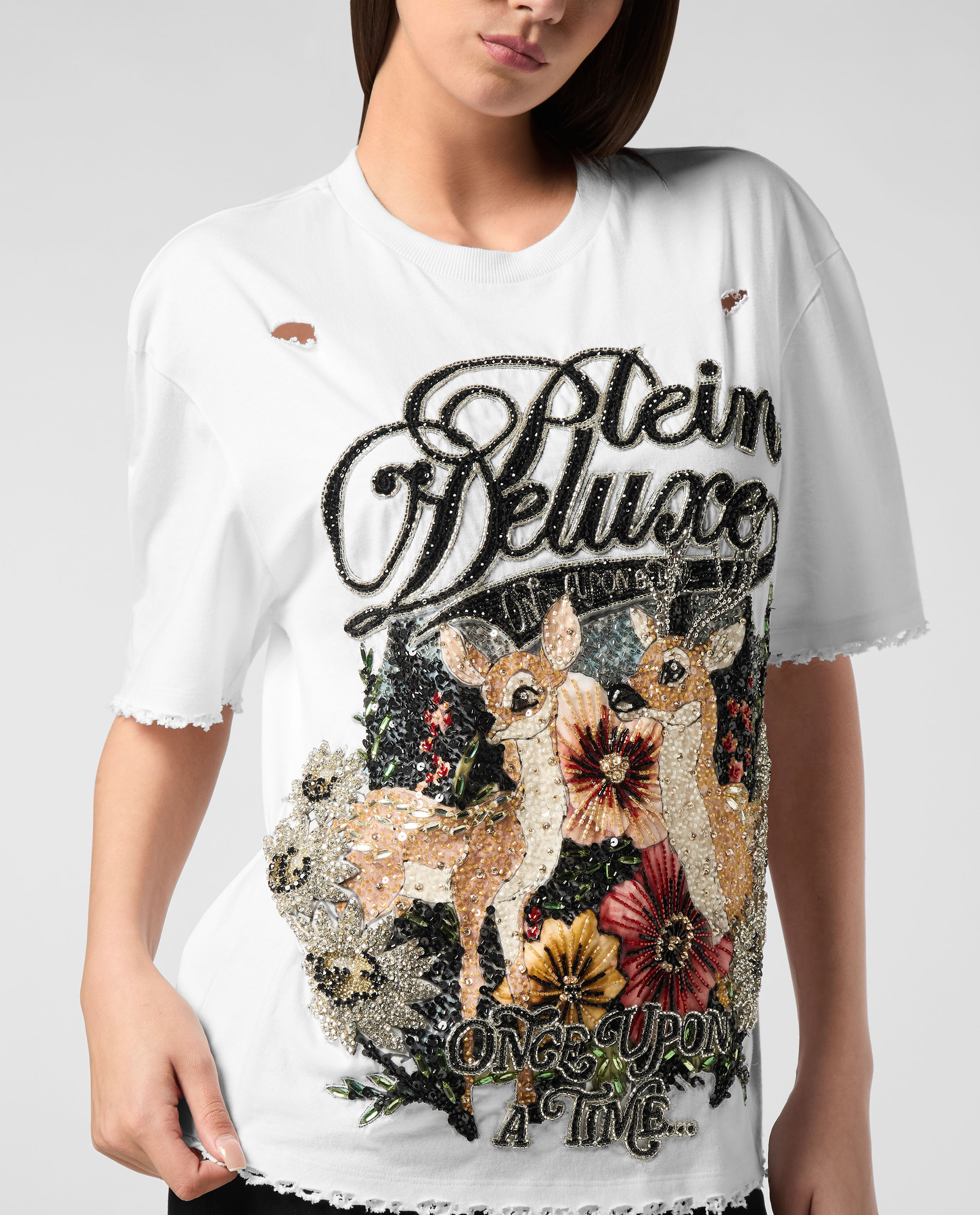 Biały t-shirt Fairy z nadrukiem - Image #4