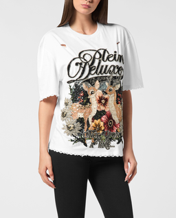 Biały t-shirt Fairy z nadrukiem - Image #0