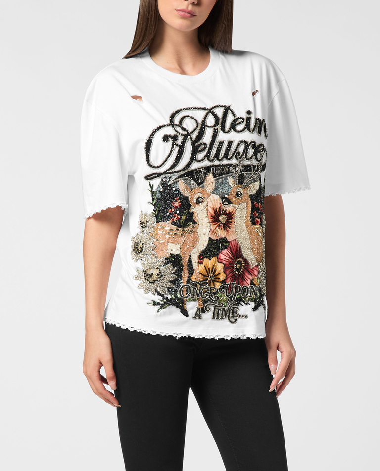 Biały t-shirt Fairy z nadrukiem