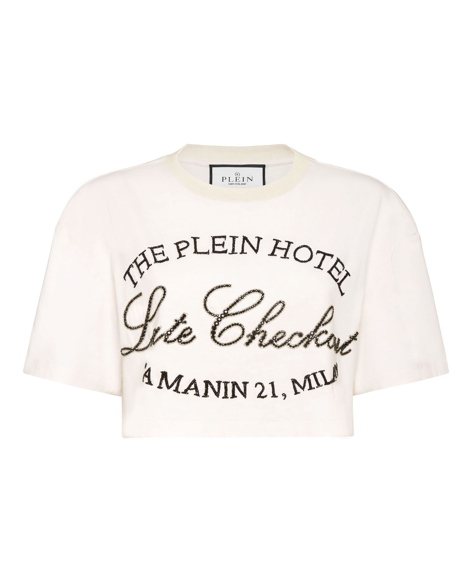 Biały crop top Late Checkout - Image #1