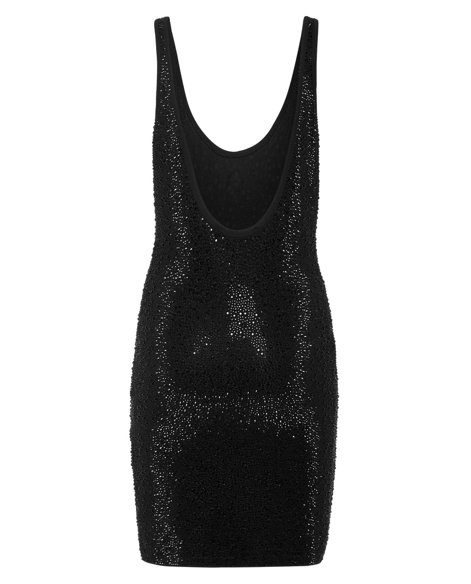 Czarna mini sukienka z kryształami - Image #5