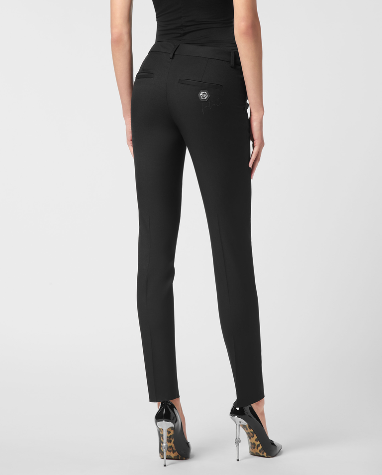 Czarne spodnie z wełną - Image #2