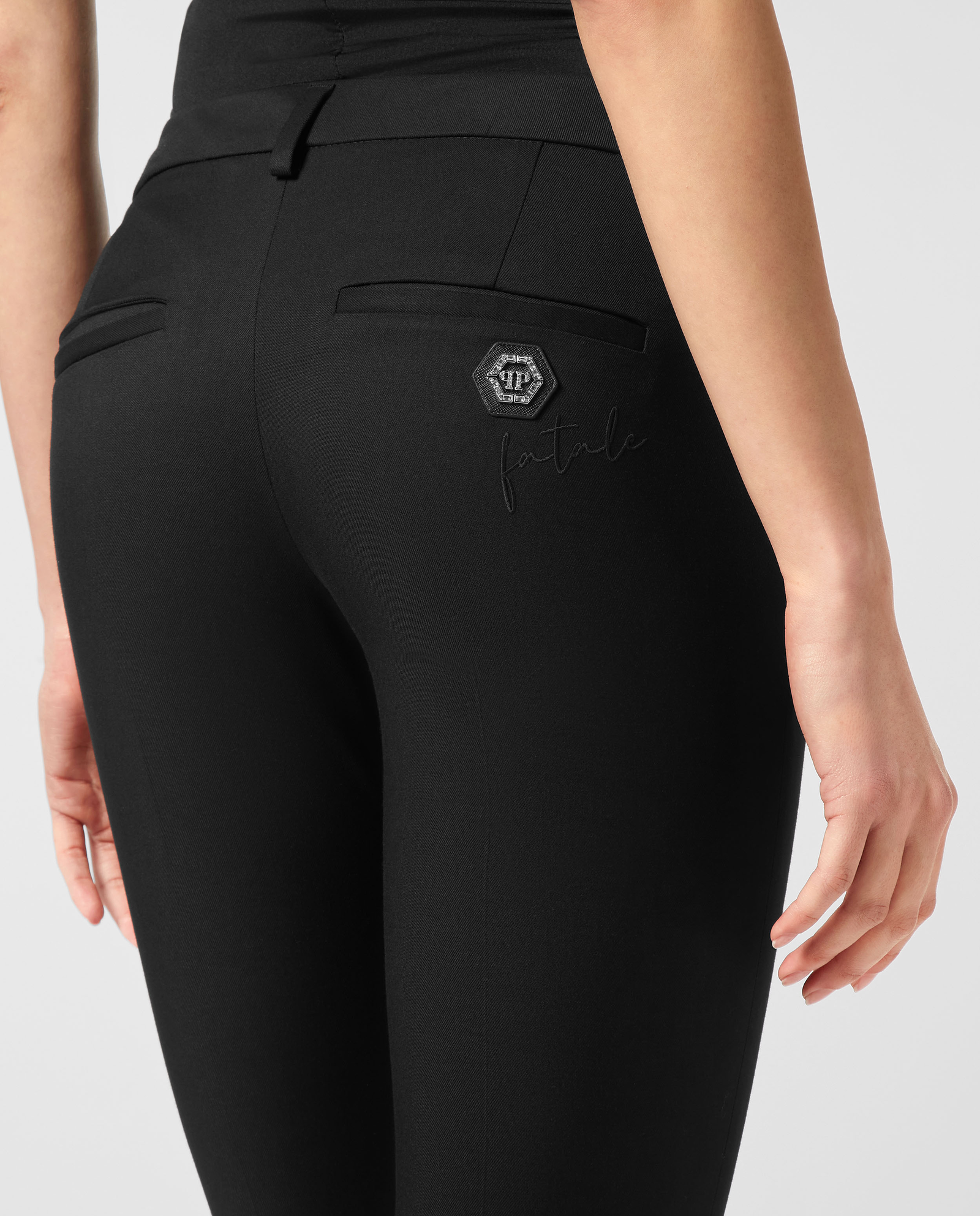 Czarne spodnie z wełną - Image #3