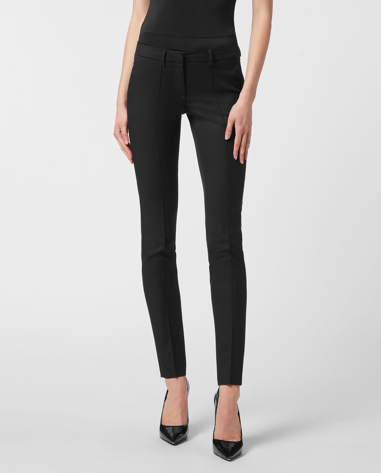 Czarne spodnie z wełną