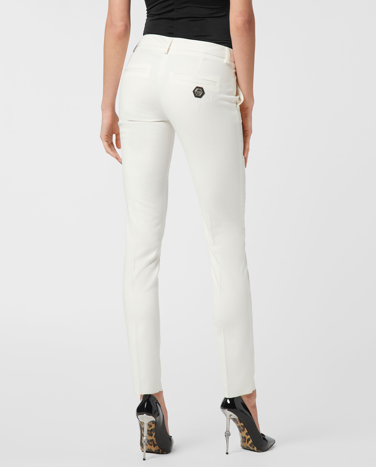 Białe spodnie z wełną - Image #2