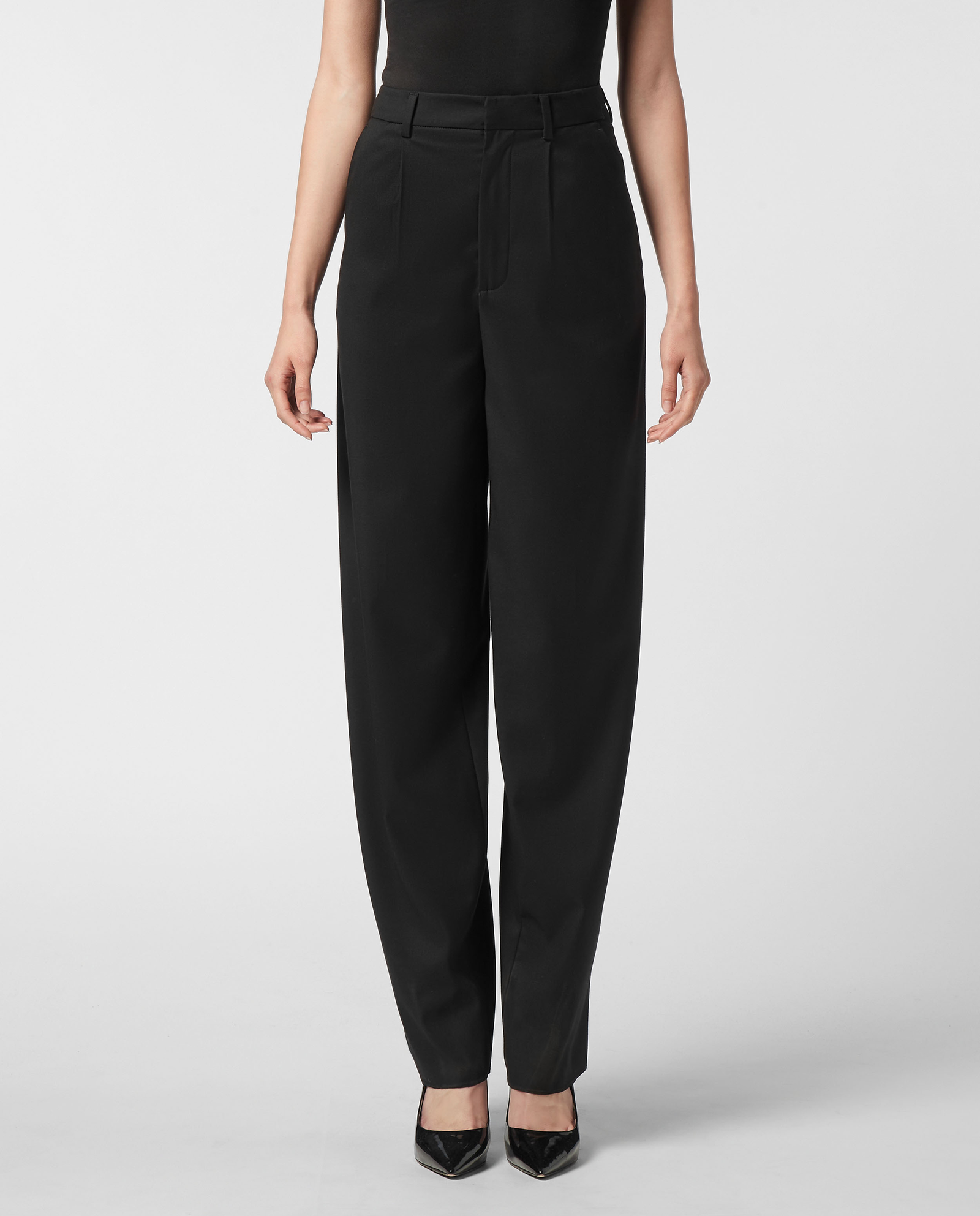 Czarne spodnie o prostym kroju - Image #0