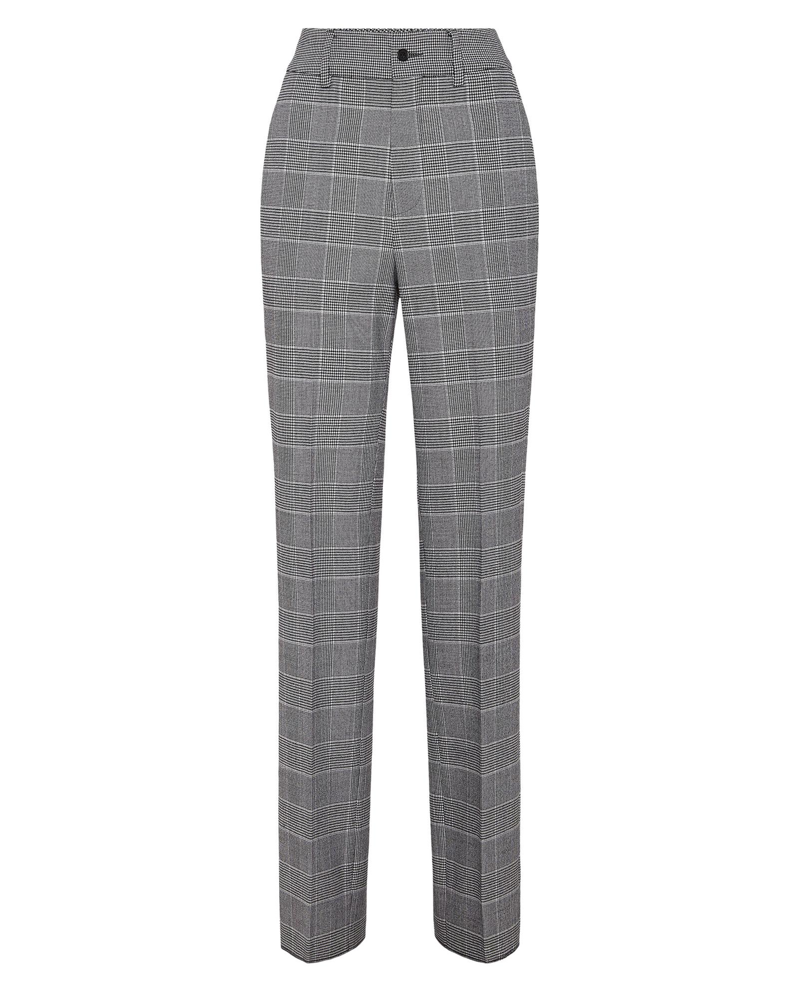 Wełniane szare spodnie w kratę - Image #4