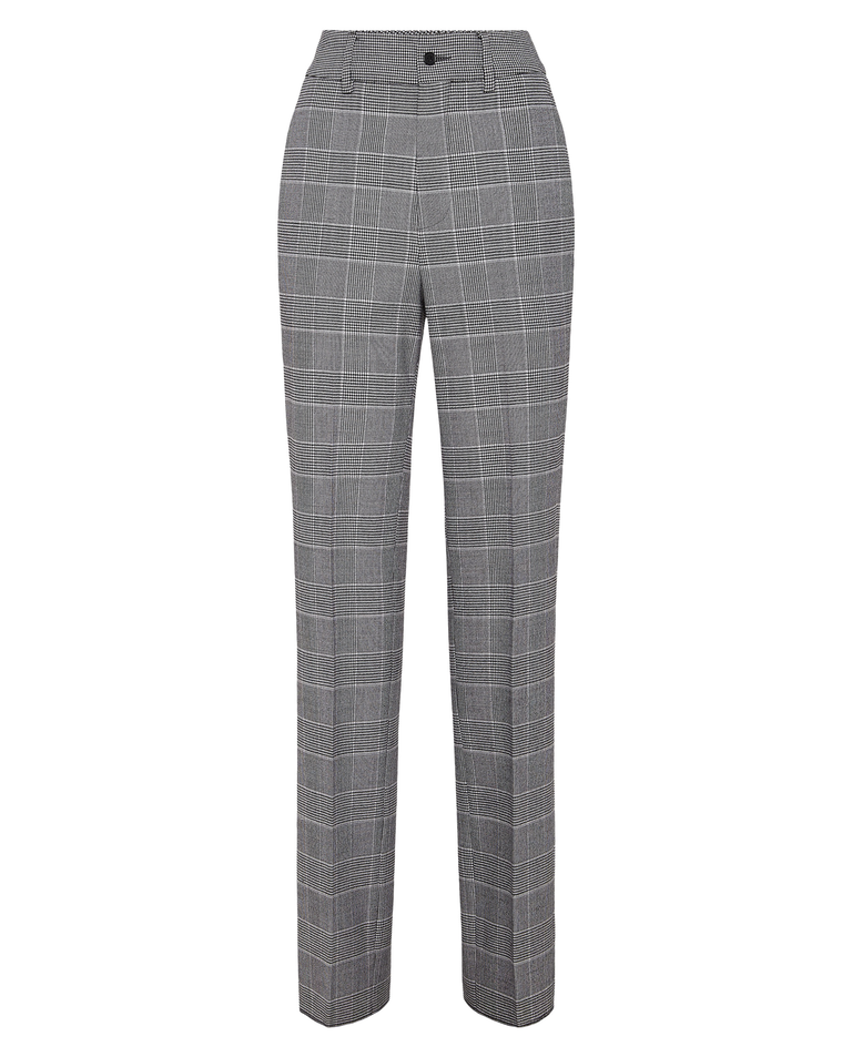 Wełniane szare spodnie w kratę - Image #4