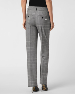 Wełniane szare spodnie w kratę - Image #2