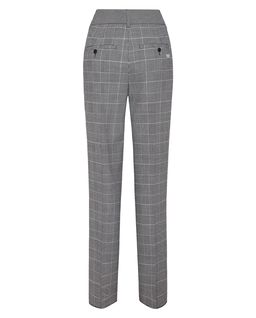 Wełniane szare spodnie w kratę - Image #5