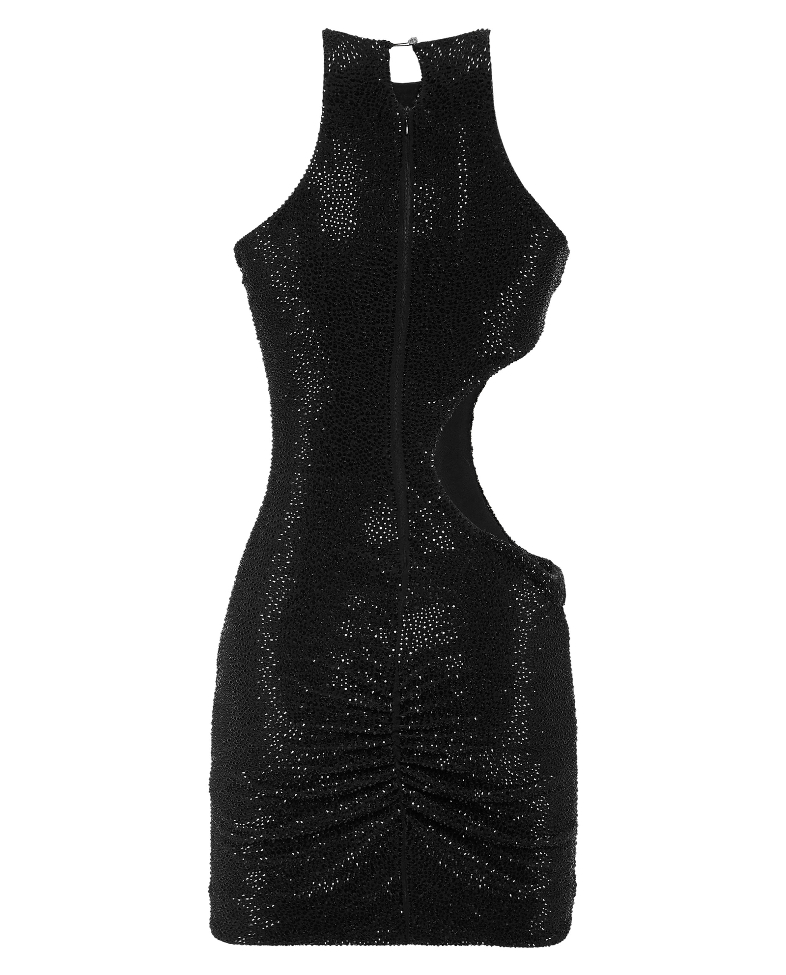 Błyszcząca sukienka mini z wycięciem - Image #5