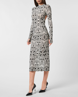 Tiulowa sukienka z odkrytymi plecami - Image #1