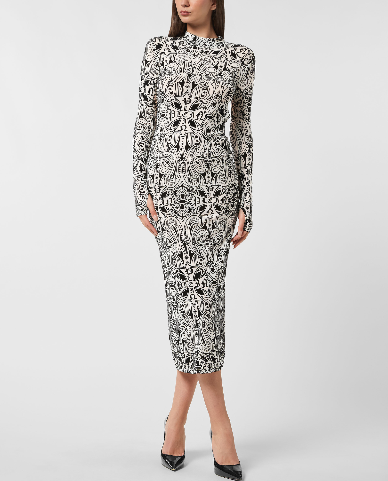 Tiulowa sukienka z odkrytymi plecami - Image #3