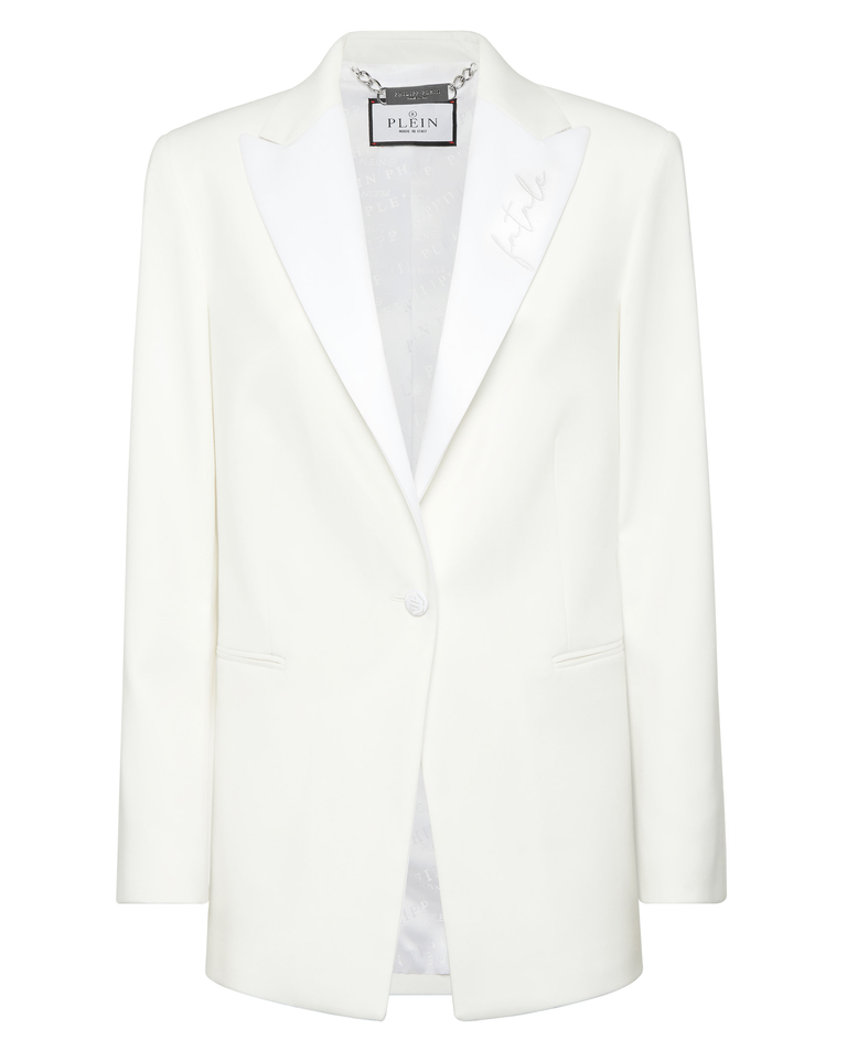 Biała marynarka Boyfriend Fit