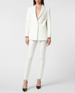 Biała marynarka Boyfriend Fit - Image #2