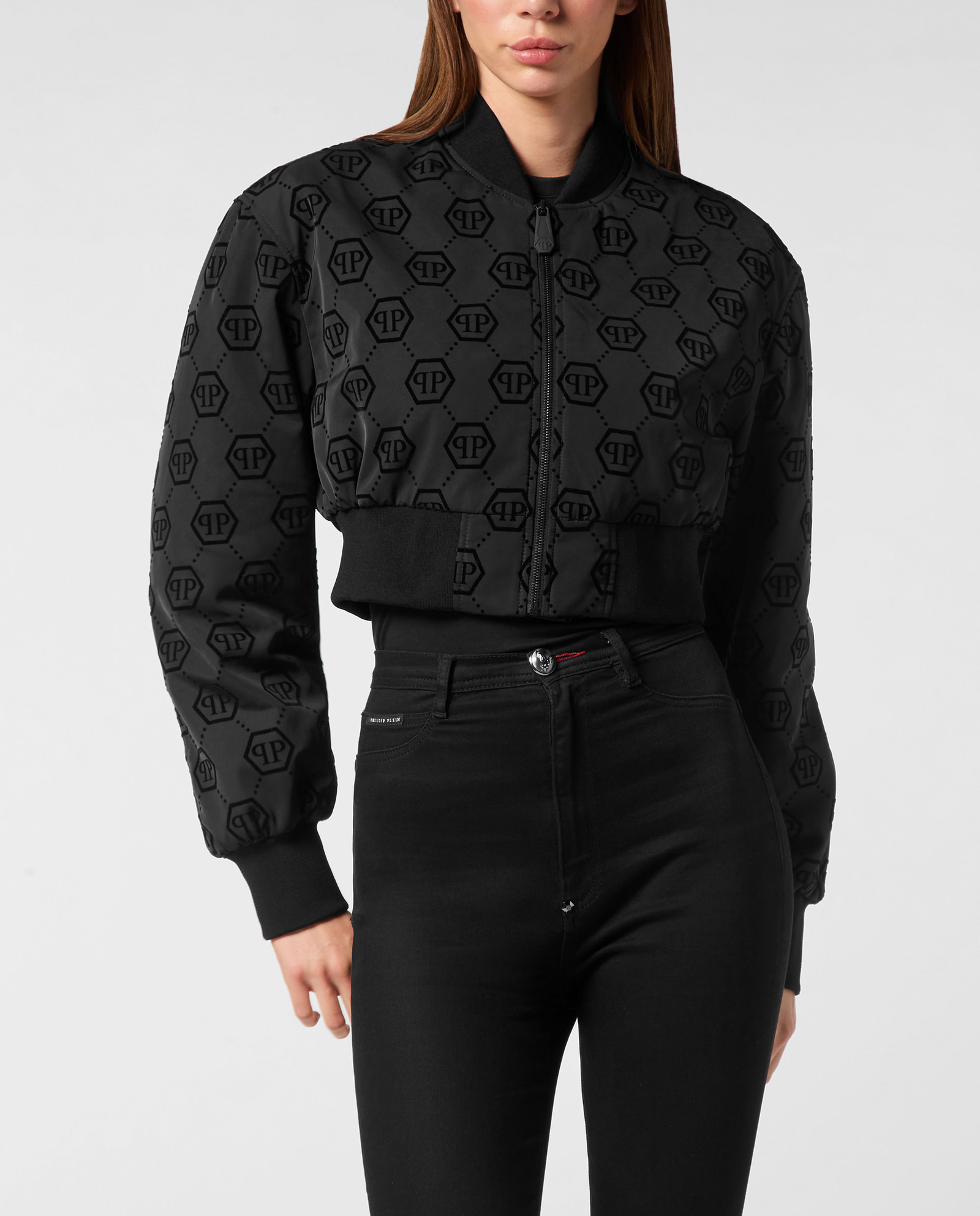 Czarna kurtka bomber Flock - Image #0