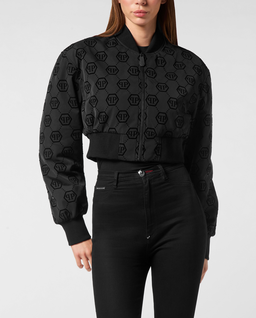 Czarna kurtka bomber Flock - Image #0