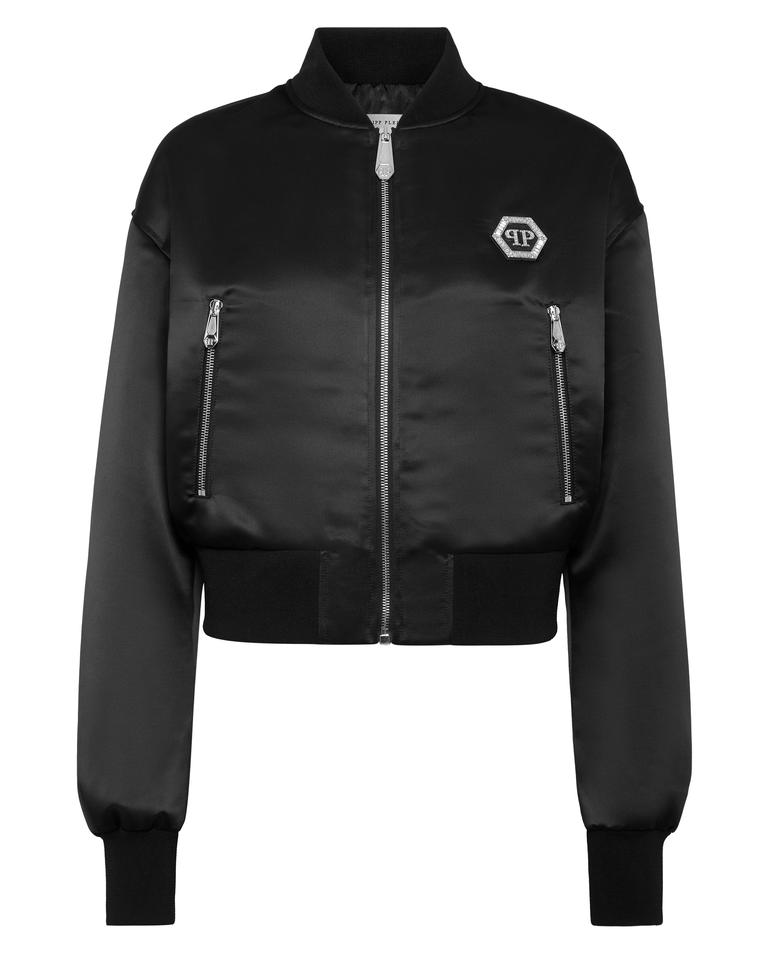 Czarna kurtka bomber Fatale